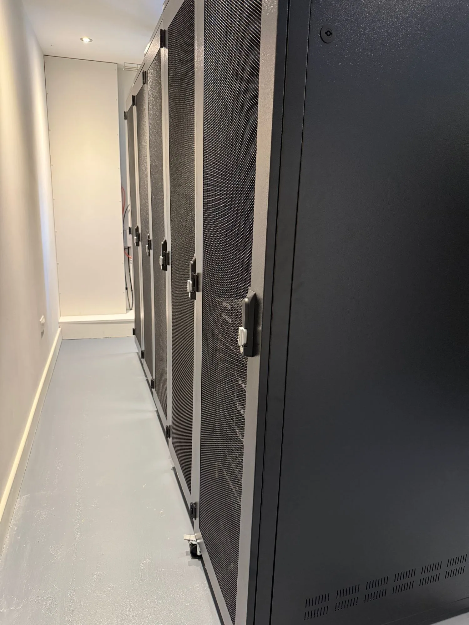 Inside the We C2 IT private cloud facility — server racks